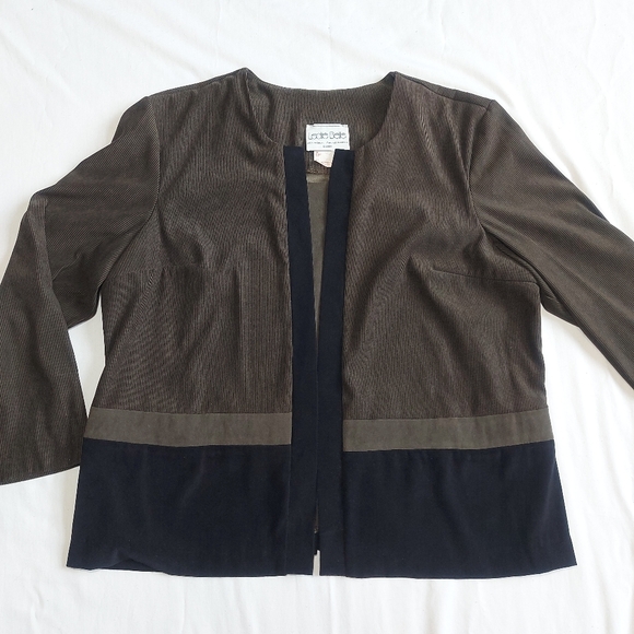 Leslie Belle Canada VTG 80s Sueded Poly Jacket Blazer, 16 - Picture 2 of 11